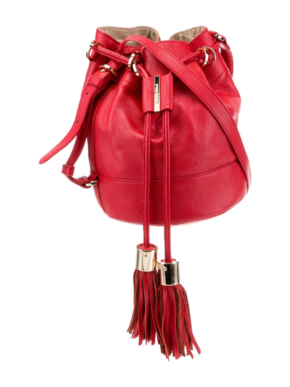 See By Chloe 🔥 -Red Leather Tassel Bucket Bag Vicki
